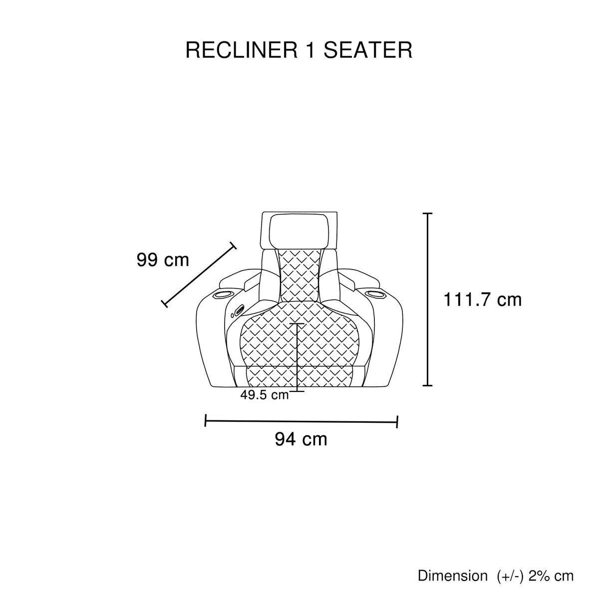3-1-1 Seater Electric Air Leather Dark Grey Recliner Set