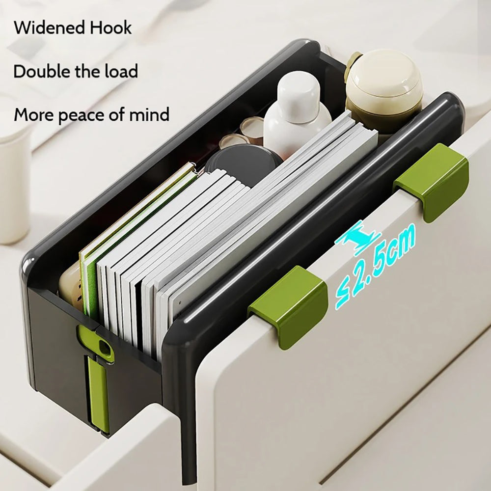 Foldable Hanging Storage Box No Drilling Required Wall-mounted Organizer (White)
