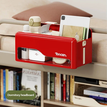Foldable Hanging Storage Box No Drilling Required Wall-mounted Organizer (White)