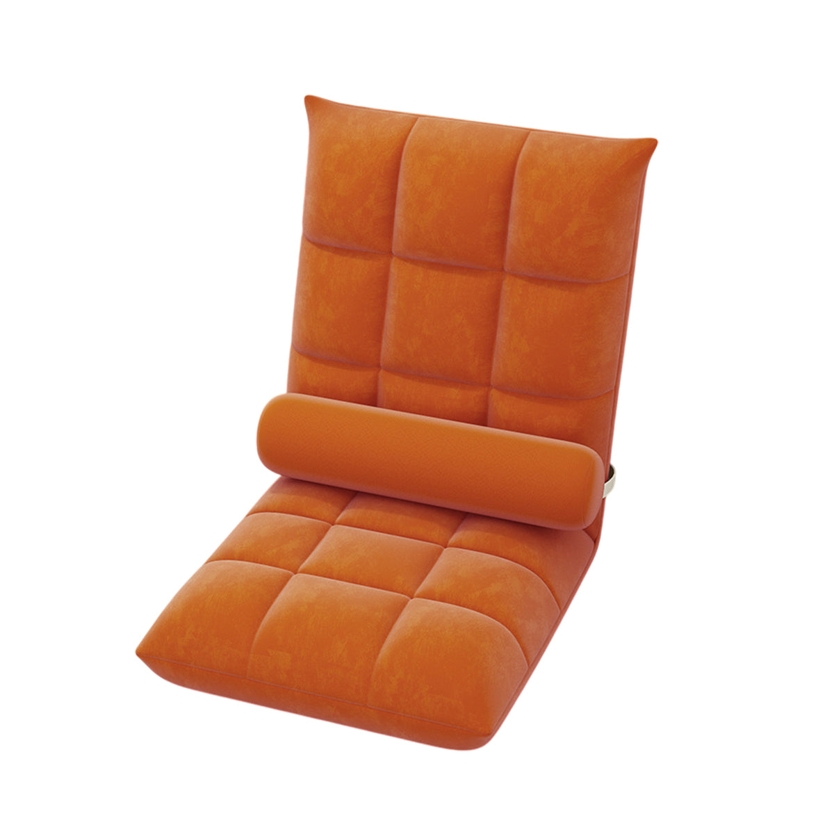 Floor Lounge Sofa Bed Chair with Lumbar Pillow Folding Adjustable Cushion - Pink