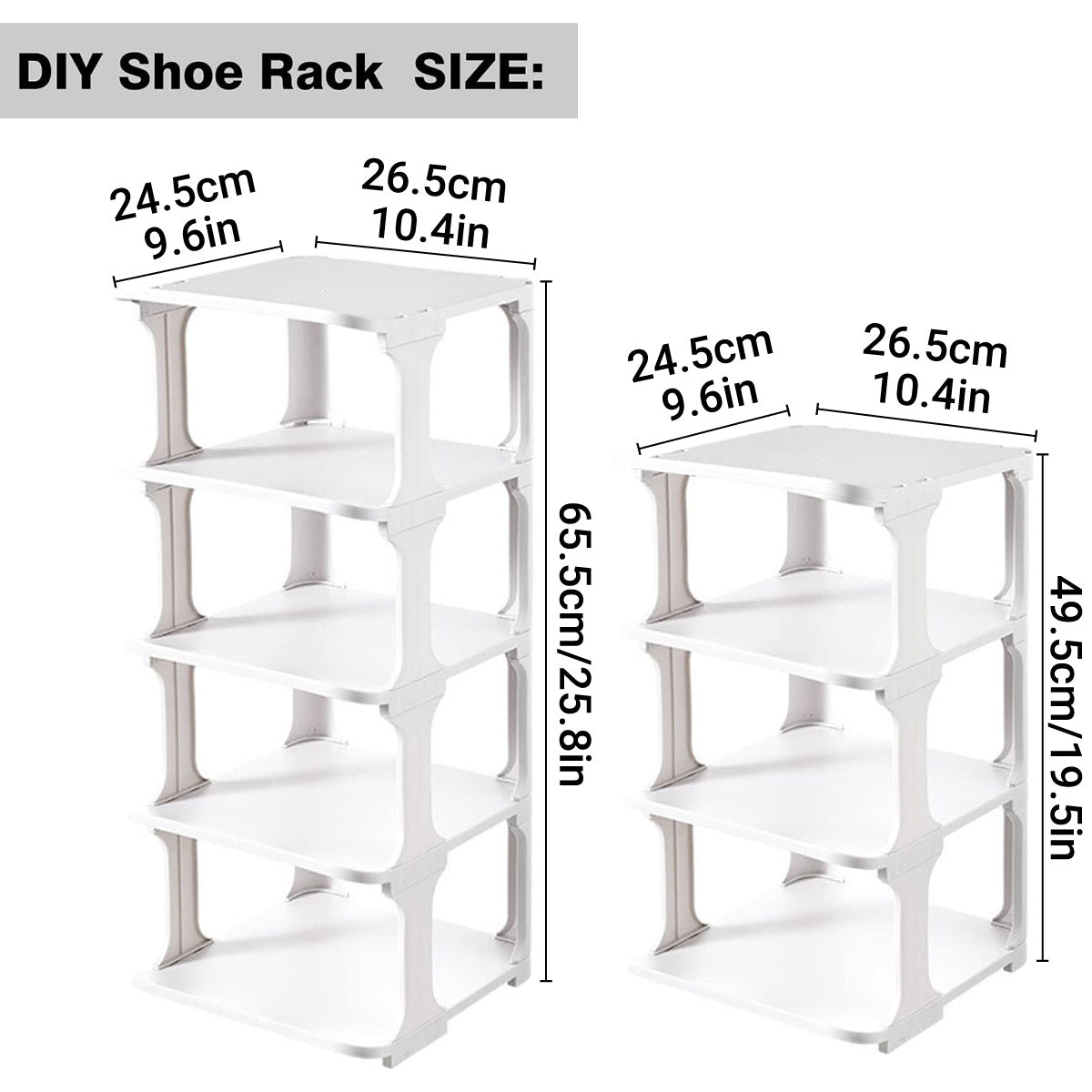 4/5Tier Shoe Rack Organizer Shelf Space Saving Storage Stand For Entryway Home - 4-Tier