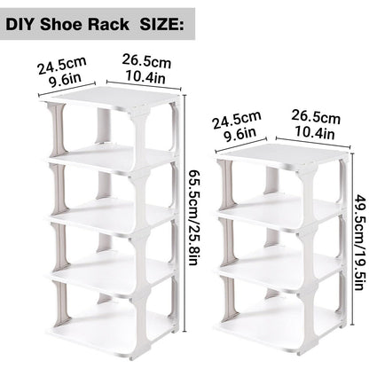 4/5Tier Shoe Rack Organizer Shelf Space Saving Storage Stand For Entryway Home - 4-Tier