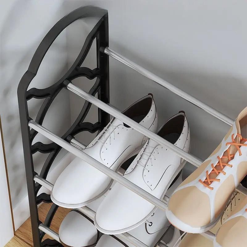 Four Layer Shoe Rack Storage Organizer Multi Tier Shoe Shelf for Entryway Closet - White