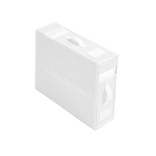 Fabric Storage Box Set Bedding Organizer Closet Blanket Quilt Storage Containers - White