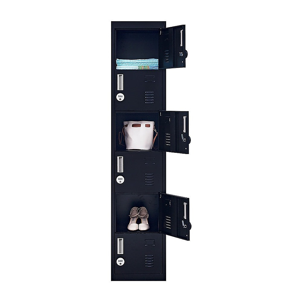 6-Door Locker for Office Gym Shed School Home Storage