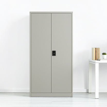 Two-Door Metal Cabinet Shelf Storage for Home Office Gym