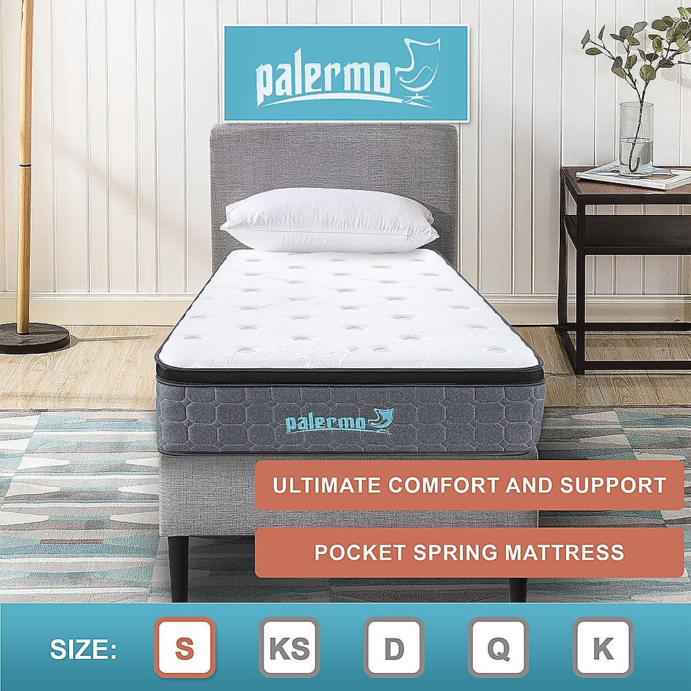Single Euro Top Pocket Spring Mattress – Motion Isolation Comfort with CertiPUR-US® Certified Foam Layers