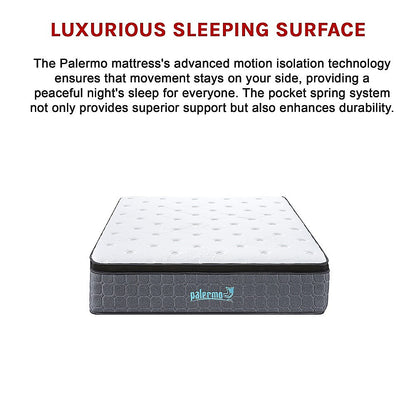 King Single Euro Top Pocket Spring Mattress – Motion Isolation Comfort with CertiPUR-US® Certified Foam Layers
