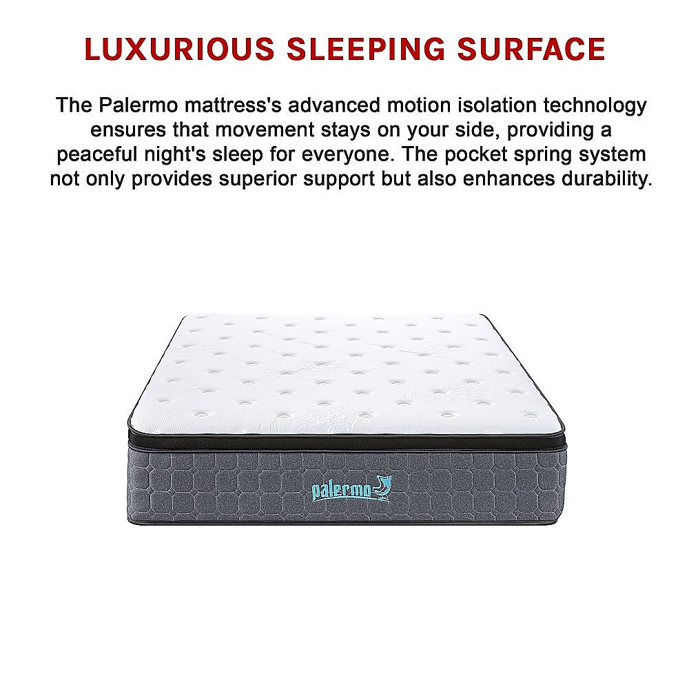 Queen Euro Top Pocket Spring Mattress – Motion Isolation Comfort with CertiPUR-US® Certified Foam Layers