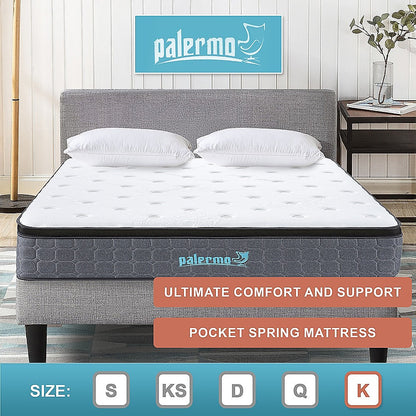 King Euro Top Pocket Spring Mattress – Motion Isolation Comfort with CertiPUR-US® Certified Foam Layers