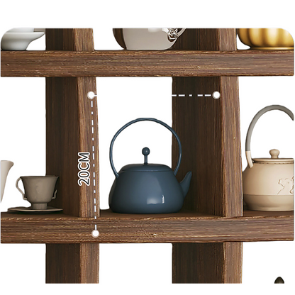 Wall Mounted Solid Wood Shelf Display Stand for Home & Office