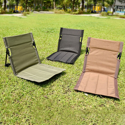 Portable Folding Beach Chair - Reclining Outdoor Seat 68x39.5x40.5cm with Carry Bag in green