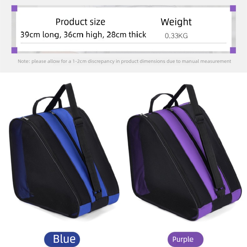 Pink 3-Compartment Roller Skate Bag Breathable Mesh Ice Skate Carrier with Adjustable Shoulder Strap for Kids and Adults Australian Sports Accessories