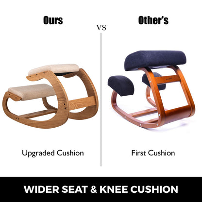 Ergonomic Kneeling Chair Heavy Duty Better Posture Kneeling Stool Office Chair Home for Body Shaping Relieveing Stress Meditation Desk Computer Kneeling Stool Chair