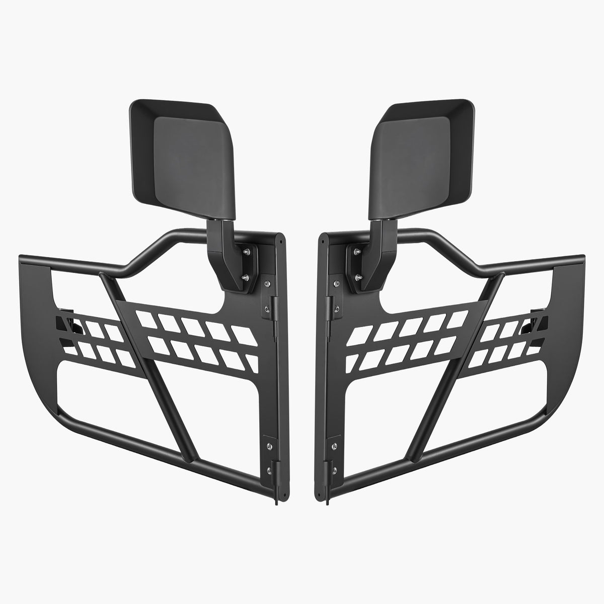 Jeep Tube Doors, 2-Door, Hunting Style Jeep Tubular Door with Heavy-Duty Hinges & OE Latch, Jeep Doors with Rear View Mirrors, Fit for 2018-2024 Jeep Wrangler JL & 2020-2024 Jeep Gladiator JT