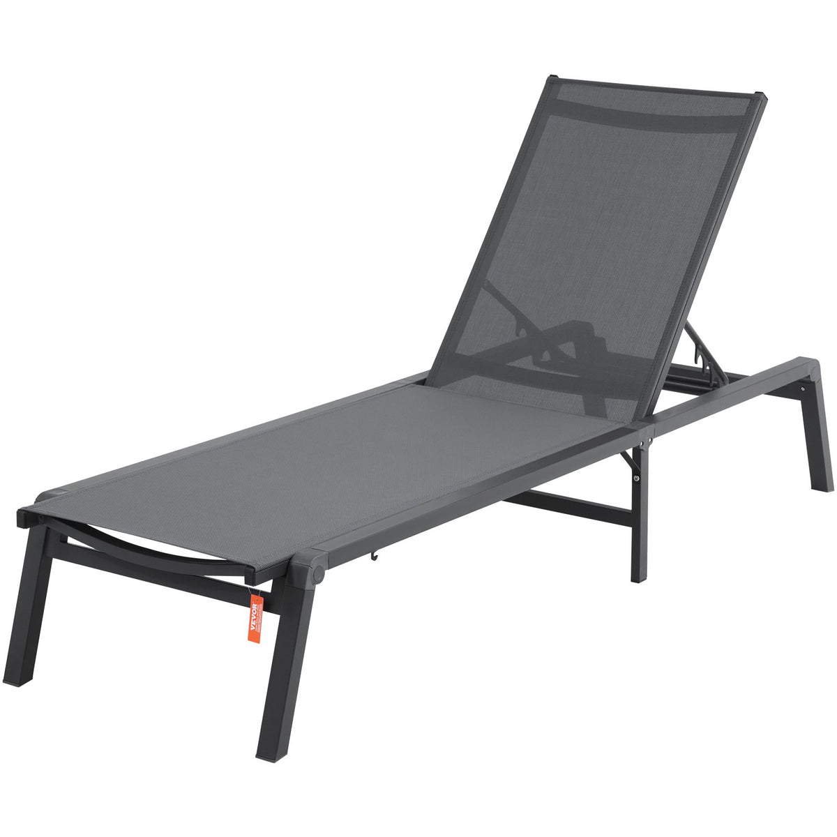 Chaise Lounge Chair Outdoor Patio Lounge Chair Adjustable 5-Position 2 pcs