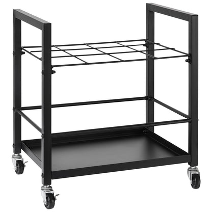 Blueprint Storage Rack, 12 Slots Blueprint Holder with Wheels, Mobile Metal Blueprint Storage Cart for Map Poster Architectural Construction Plan, Roll File Organizer for Home, Office, School