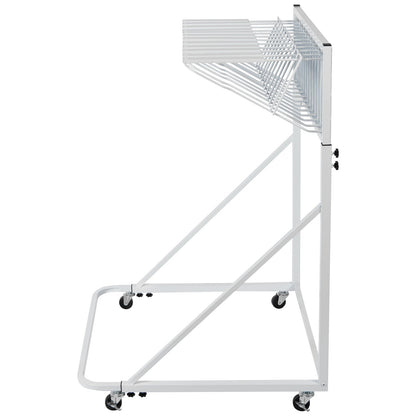 Mobile Blueprint Storage Rack, Plan Holder with 12 Pivot Brackets, Mobile Blueprint Holder Adjustable Height & Length, Poster Display Rack for Office and Home (Rack Only Without Clamps)