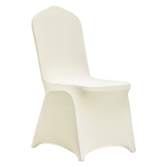 Stretch Spandex Folding Chair Covers, Universal Fitted Chair Cover, Removable Washable Protective Slipcovers, for Wedding, Holiday, Banquet, Party, Celebration, Dining (30PCS Beige)