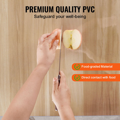 Plastic Table Cover, 40 x 60 Inch 1.5 mm Thick Clear Table Protector, Rectangle PVC Desk Mat, Waterproof & Easy Cleaning Desk Pad Tablecloth, for Office Dresser Dining Room Table Night Stand
