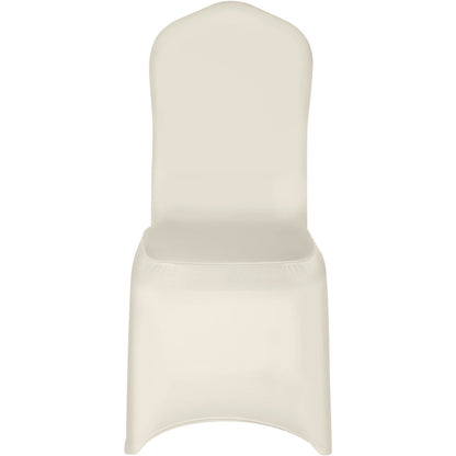 Stretch Spandex Folding Chair Covers, Universal Fitted Chair Cover, Removable Washable Protective Slipcovers, for Wedding, Holiday, Banquet, Party, Celebration, Dining (100PCS Beige)
