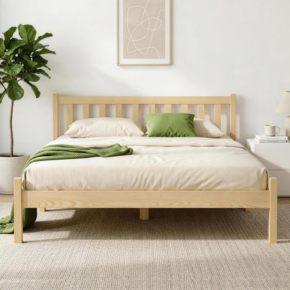 Artiss Bed Frame Double Size Wooden Oak SOFIE