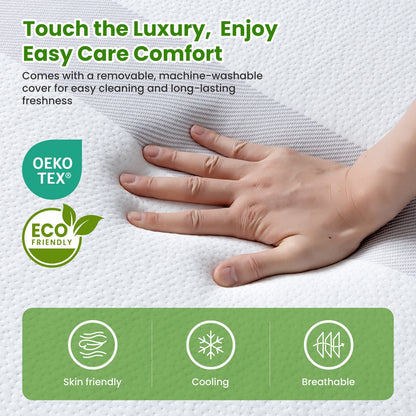 25cm Queen Reversible Gel Memory Foam Mattress BedStory Medium & Firm