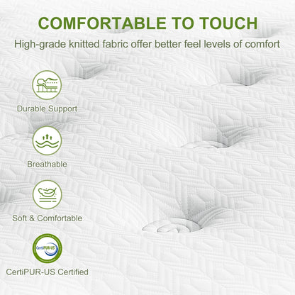 BedStory 34cm Queen Latex Hybrid Mattress Medium Firm - 5 Zone Pocket Spring Bed for Pressure Relief Motion Isolation